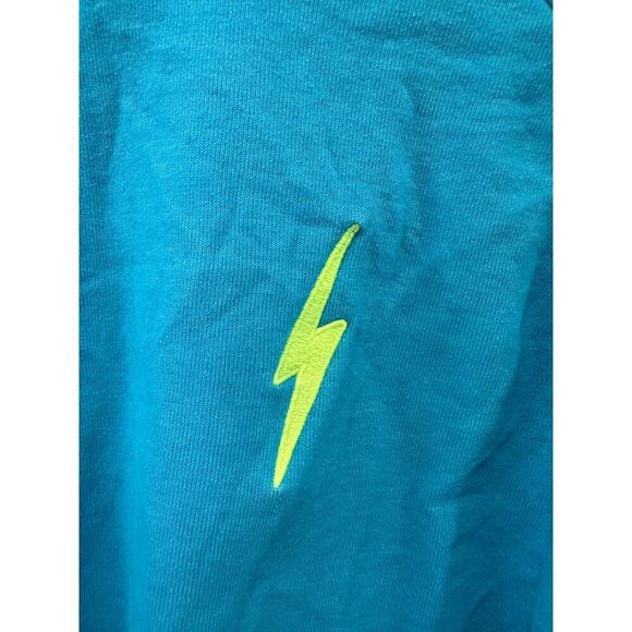 Aviator Nation Bolt Crop 5 Strip Neon Classic Crewneck Size M - Picture 4 of 5